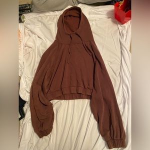 burgendy/orange sweatshirt